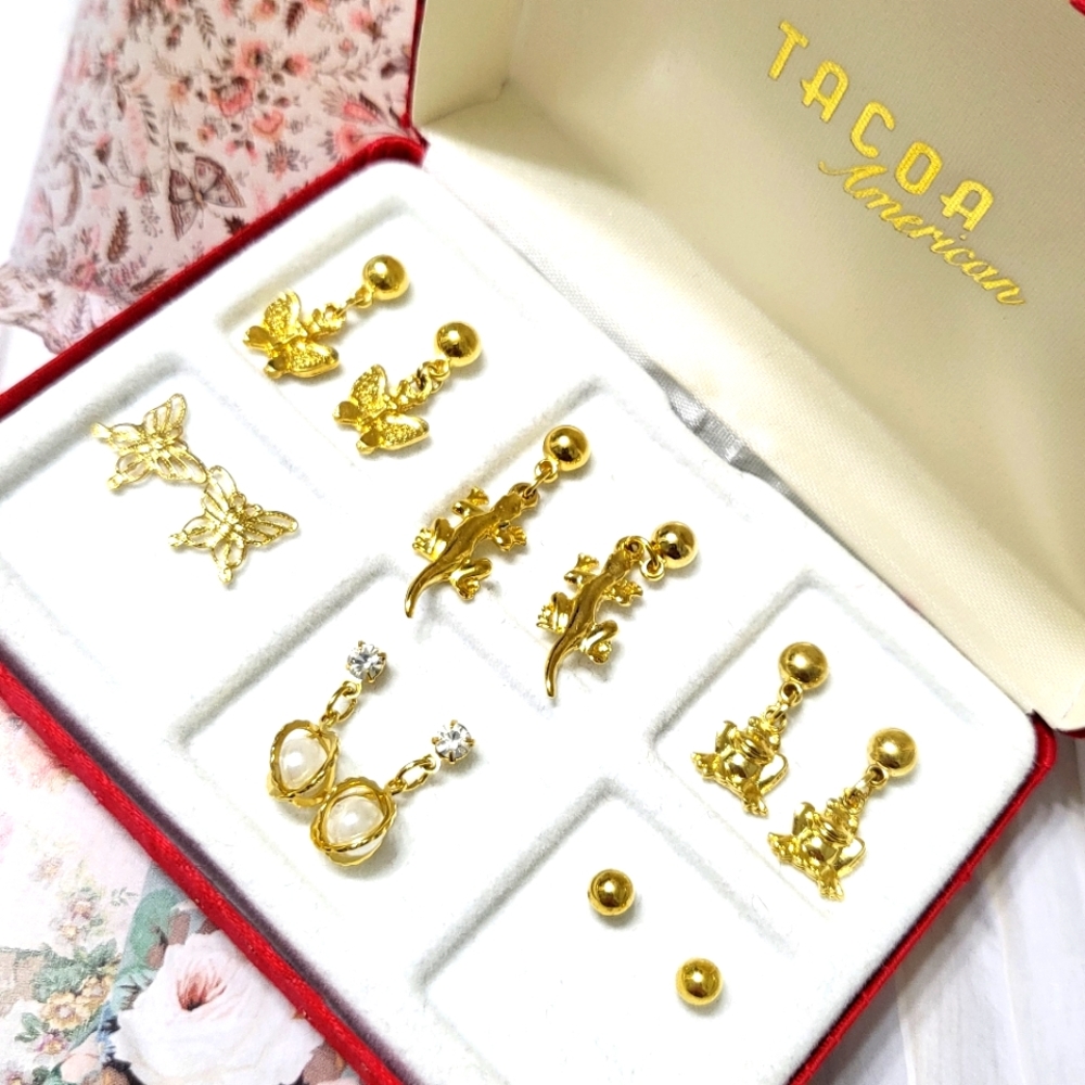 Vintage TACOA earrings, New with box